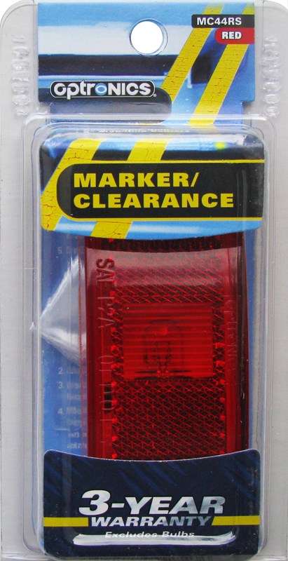 Optronik, Surface Mount Marker/Clearance Light with Reflex, Red